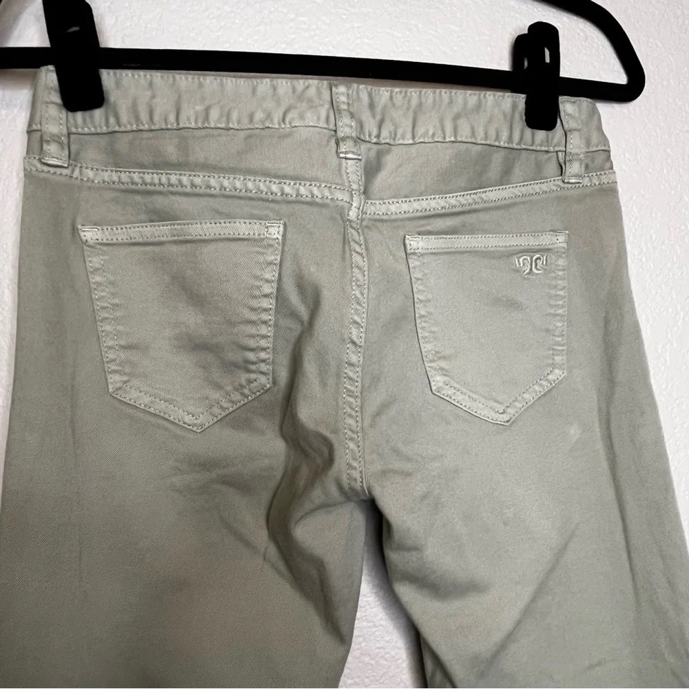 Tory Burch Alexa Cropped Skinny Jeans in Green Size 26